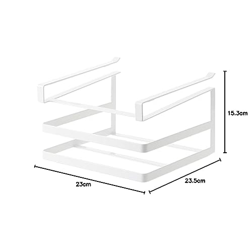 Yamazaki Under-Cabinet Cutting Board & Dishcloth Hanger, Tower, White, 2493