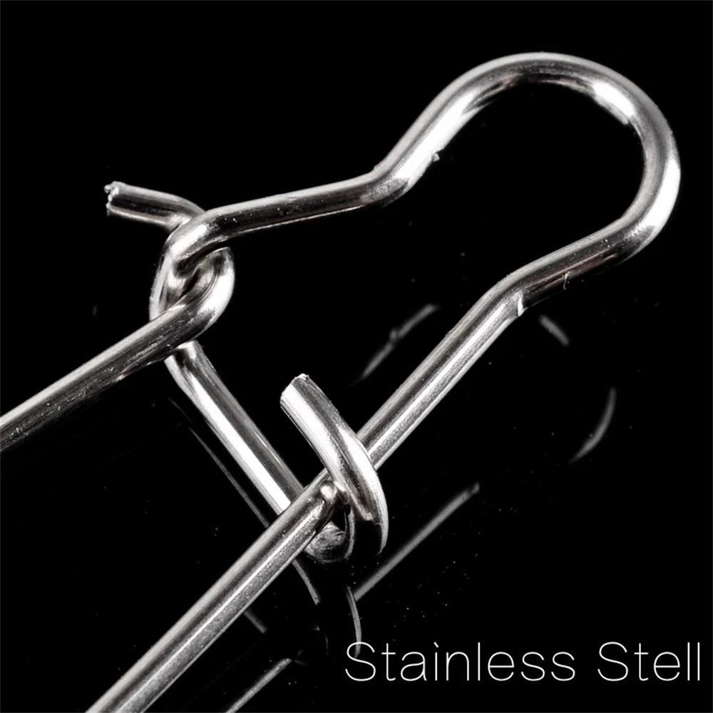 Steel For Lures Lock Snap Connector Swivel Lure Connector Fishing Snaps Clips Swivel Connector