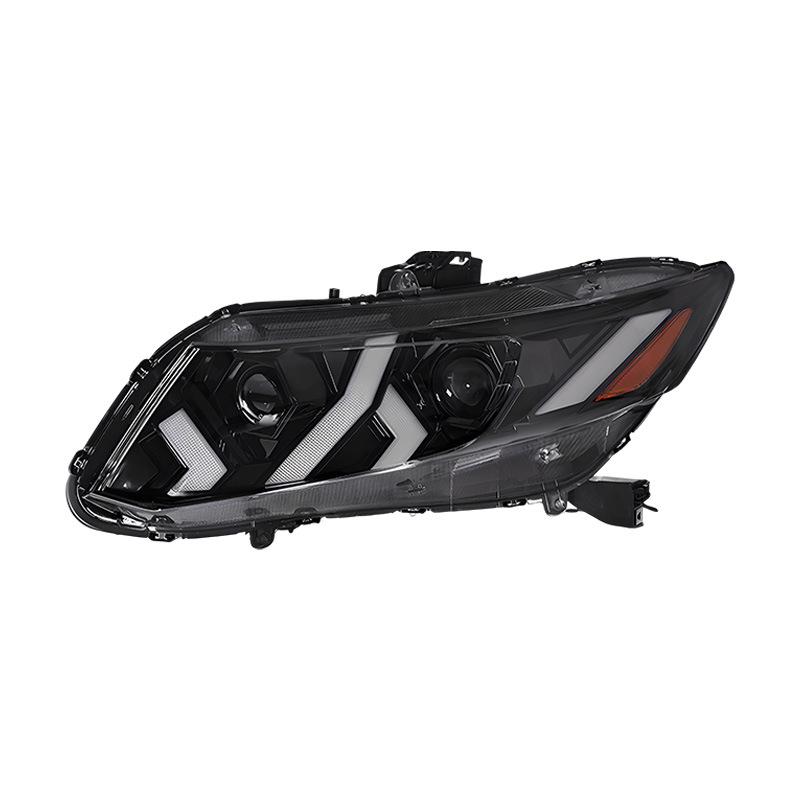 Светодиодная фара в сборе для Honda Civic 9-го поколения (2012-2015) со светодиодными ДХО в стиле Lamborghini и динамическими поворотниками