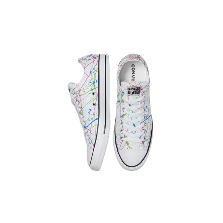 Converse Chuck Taylor All Star Comfortable And Trendy Low top Canvas Shoes Unisex White Paint 170809C