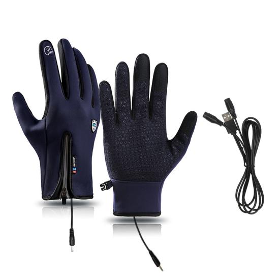 Водонепроницаемые перчатки с подогревом для мужчин и женщин, перезаряжаемые грелки для рук, электрические перчатки с подогревом с сенсорным экраном для катания на лыжах, пеших прогулок, езды на велосипеде, вождения