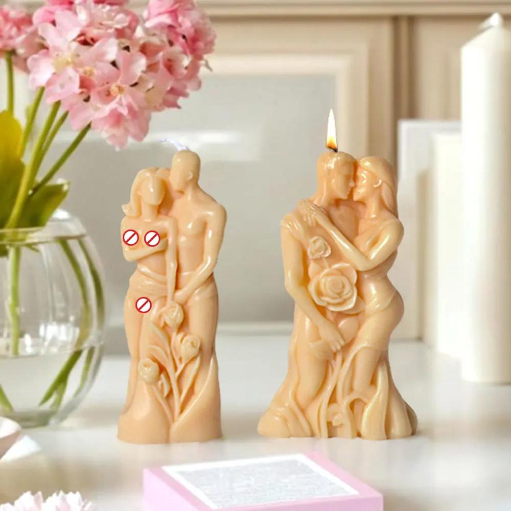 Силиконовые формы для объятий в День святого Валентина, ароматизированные свечи для влюбленных, гипсовая форма для поцелуя, розы, человеческого тела, свадебного декора