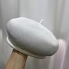 Two Hat Edges~ Maillard Coffee Color Three-Dimensional Thickened Wool Beret Women'S Autumn And Winter Modified Face Shape Versatile Hat