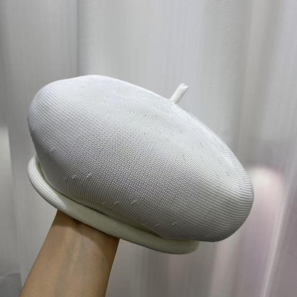 Two Hat Edges~ Maillard Coffee Color Three-Dimensional Thickened Wool Beret Women'S Autumn And Winter Modified Face Shape Versatile Hat