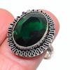 Хромовый диопсид Ручной работы Ювелирное изделие из стерлингового серебра 925 пробы Кольцо Размер 9 o8r08