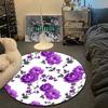 Modern Round Geometric Multicolor Rug Mat, Non-Slip Floor Mat for Entryway
