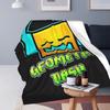 Плед для видеоигры Geometry Dash Мягкий Теплый Фланелевый Плед Плюшевый для Кровати Гостиной Пикника Путешествия Дома Дивана