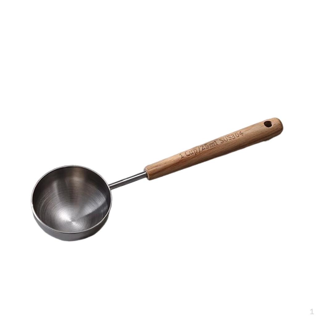 Кофейная ложка Инструмент для выпечки Деревянная ручка Многофункциональная Эргономичная Мерная чашка Чайная ложка для чая