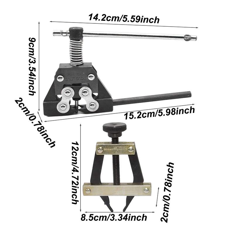 Chain Breaker Portable Chain Holder Puller Tool Kit Roller Chain Disassembly Tools Chains Replacement Set Chain Link Removal