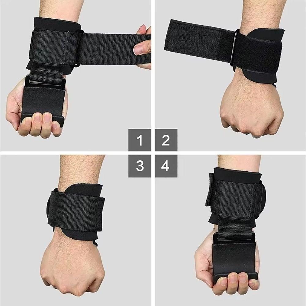 1/2Pcs Pull-Ups Weight Lifting Hooks Weight Strap Power Lifting Gloves Durable Gym Fitness Hook