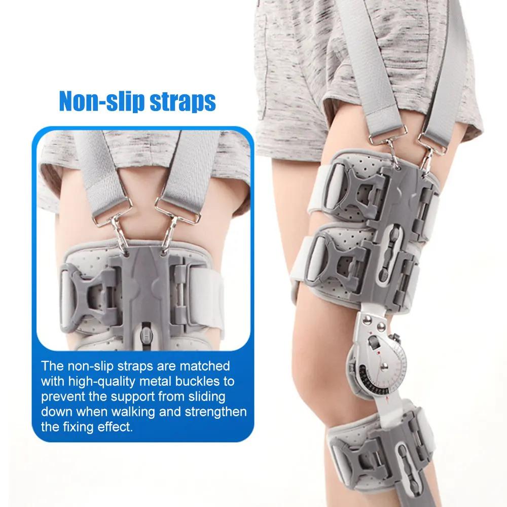 Профессиональный регулируемый шарнирный бандаж для коленной ноги для лечения боли в суставах, операции по разрыву мениска