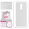 apgo Protective Skin Sticker for the Back Compatible with Oppo Reno Ace, Wrap Film, Foil, Vinyl - Pattern Transparent Carbon