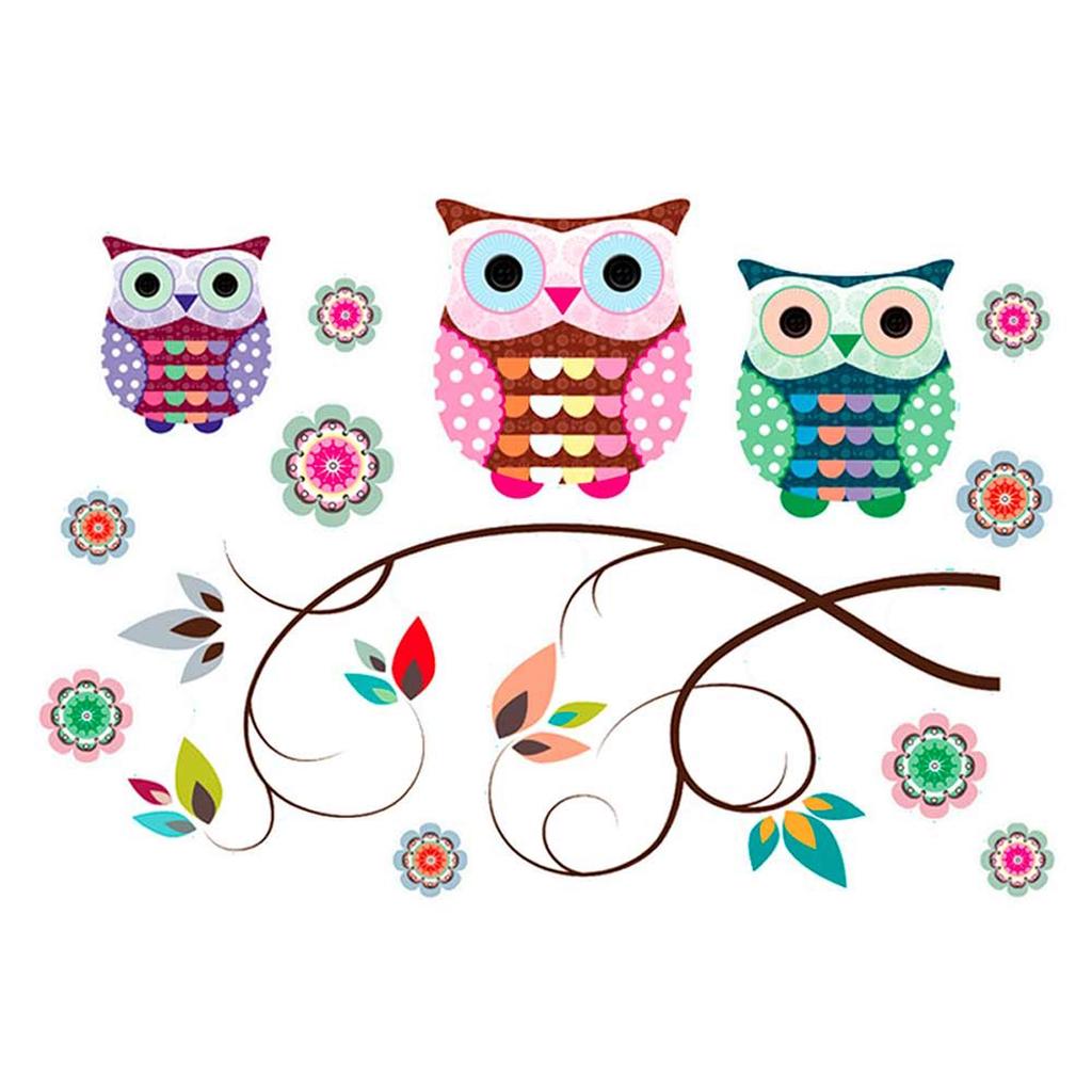 Les Trésors De Lily [M9136] - Sheet of Stickers 'Owls' (50x70 Cm)
