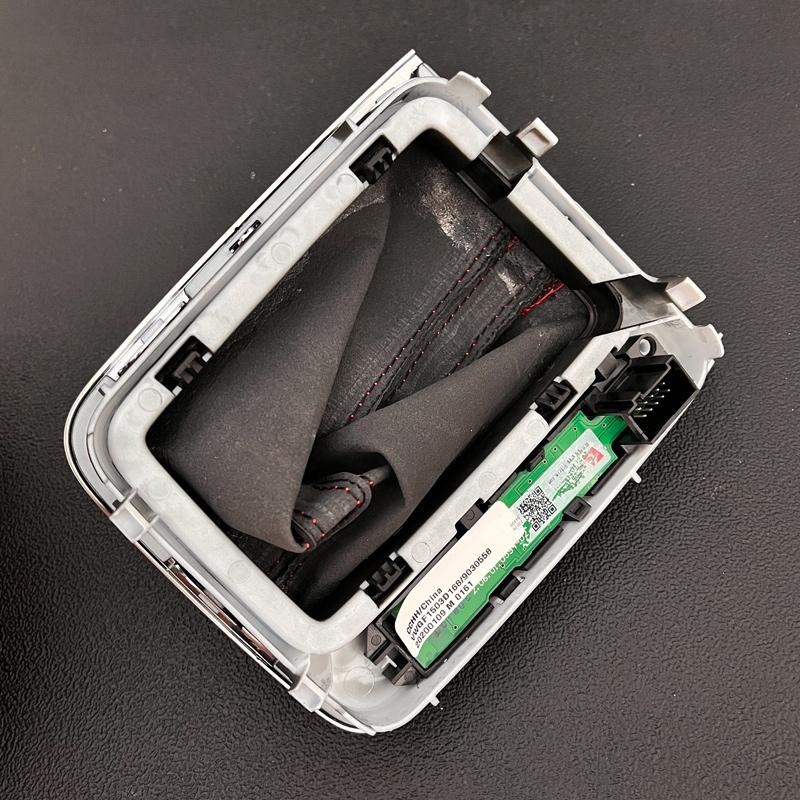 Ручка переключения передач DSG из натуральной кожи с красной строчкой для Golf 7