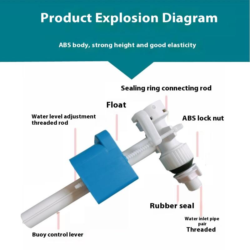1 шт. Подключение G3/8 G1/2 дюйма Впускной клапан бачка унитаза Клапан наполнения бачка Клапан бокового впуска высокого давления