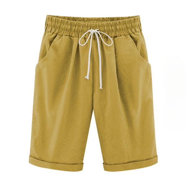 Летние шорты, женские летние шорты-бермуды, свободные повседневные спортивные эластичные хлопковые прямые дышащие спортивные шорты