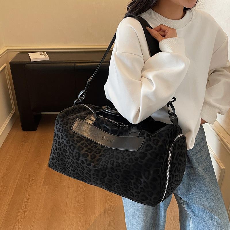 Спортивная сумка большой вместимости с леопардовым принтом, дорожная сумка, фитнес-сумка, сумка-дафл
