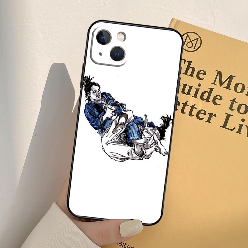 Чехол для телефона с японским боевым искусством Дзюдо для iPhone 16 15 14 13 11 12 Pro Max 13 12 mini XR 16e 15 16 Plus Полное покрытие