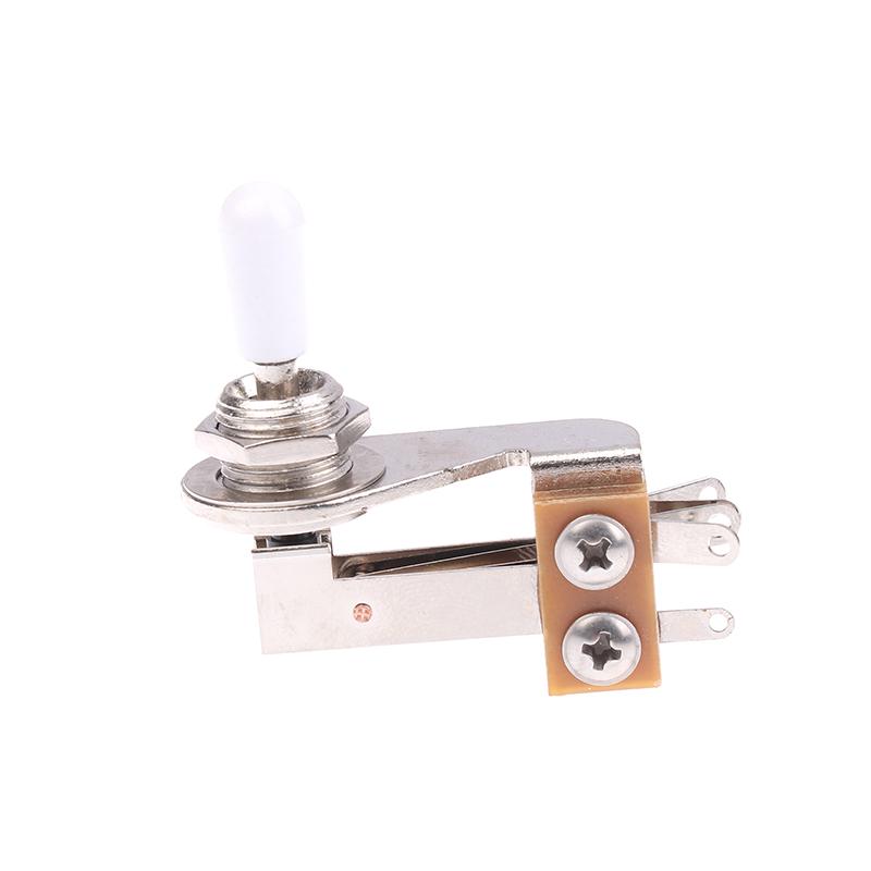 L-Type 3 Way Toggle Switch Right Angle L-Shaped Electric Guitar Pickup Selector Switch With Black/ Yellow/ White Plastic Cap