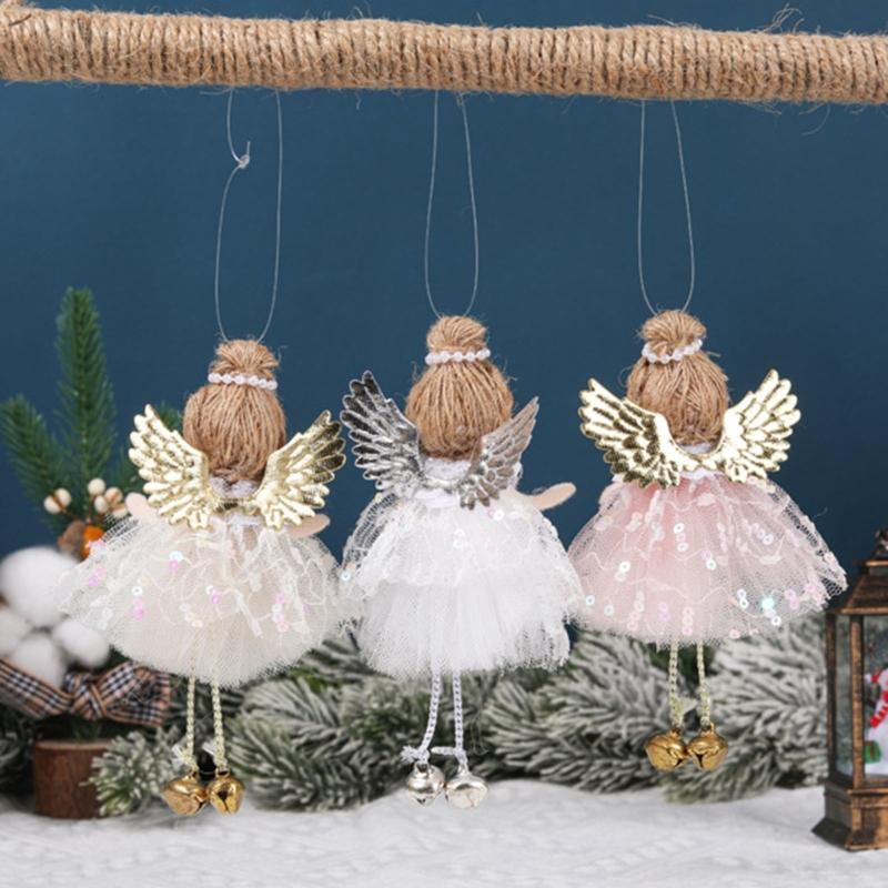 Festival Cloth Angel Hanging Doll Decoration Soft Edges Easy Install Holiday Wedding Birthday Party Decorative Accent