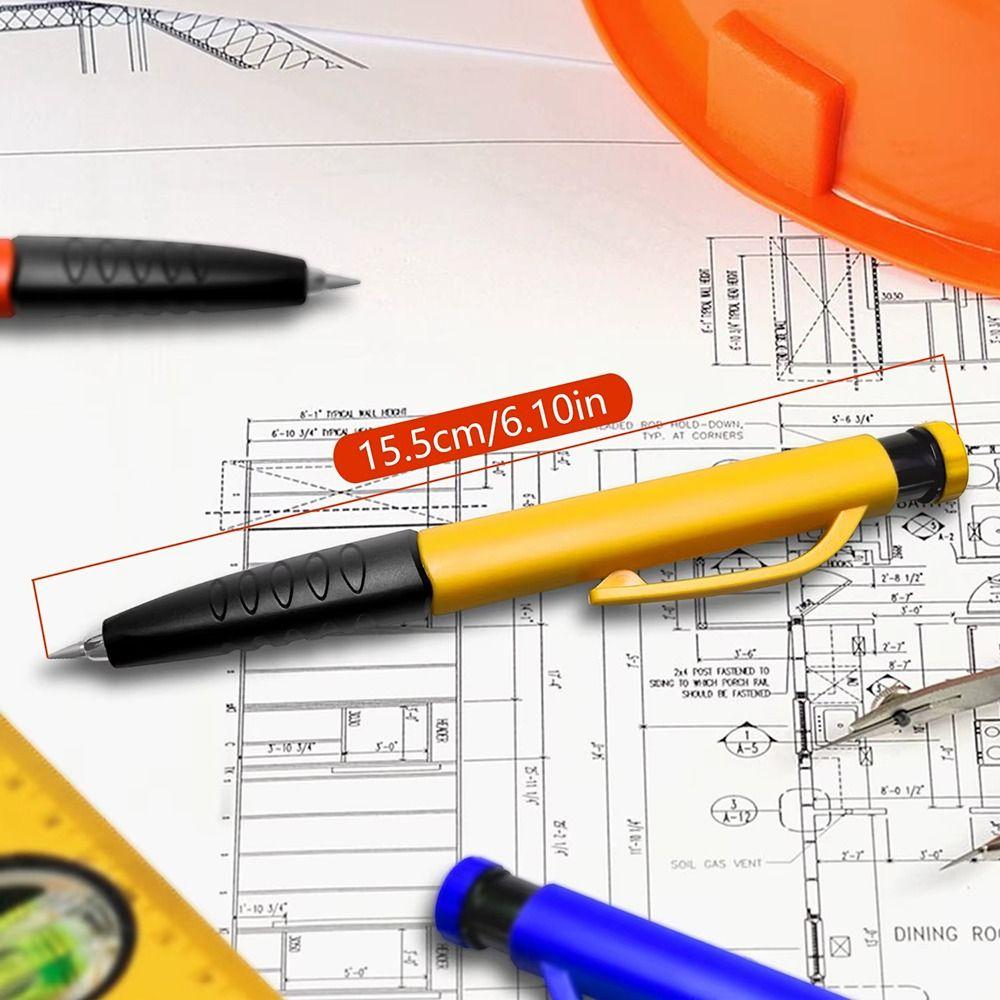 1Set Built-in Sharpener Mechanical Pencil 2.8mm Solid Carpenter Pencil  Woodworking Construction
