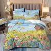 2/3-piece set plant flowers and colorful pattern quilt cover one quilt cover + 1/2pillowcases (without core)Soft and comfortable