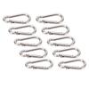 10Pcs Carabiner Clip Spring Snap Hook Heavy Duty Quick Link 304 Stainless Steel for Bird Feeders 4MM