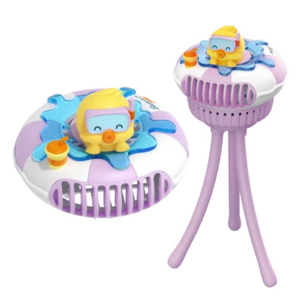 USB Rechargeable Portable Baby Stroller Fan Octopus Handheld Electric Fan  Kids Pram
