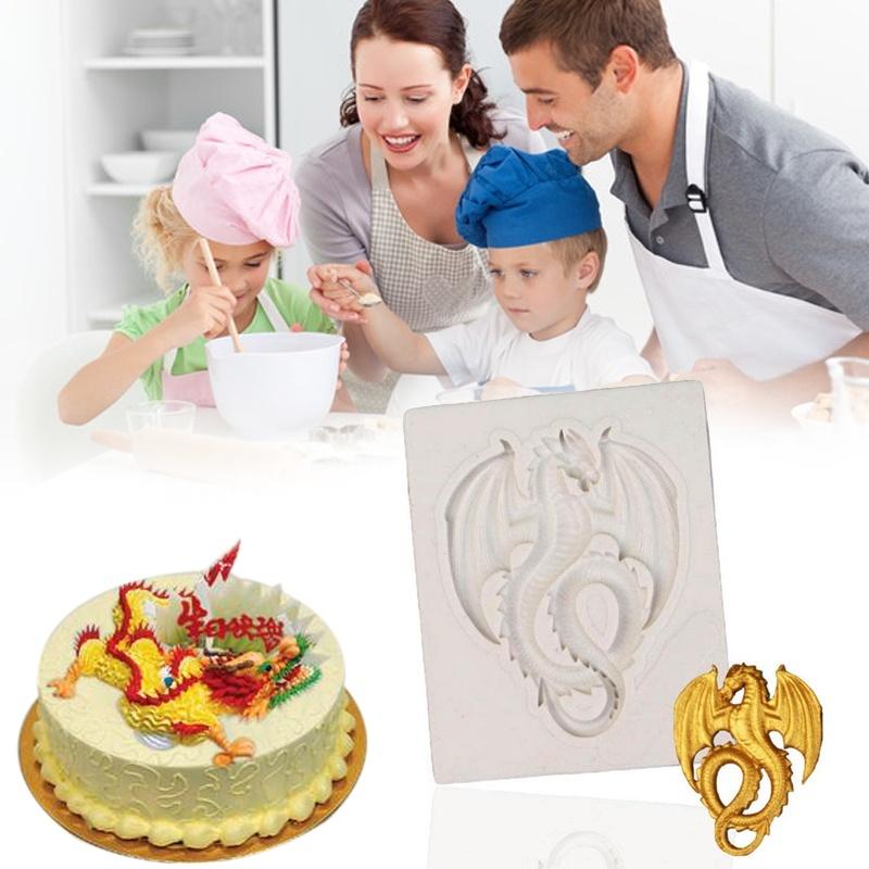 Новая силиконовая форма в форме динозавра своими руками, форма для выпечки торта из помадки, форма для шоколада, конфеты, глина Fimo, кухонная выпечка