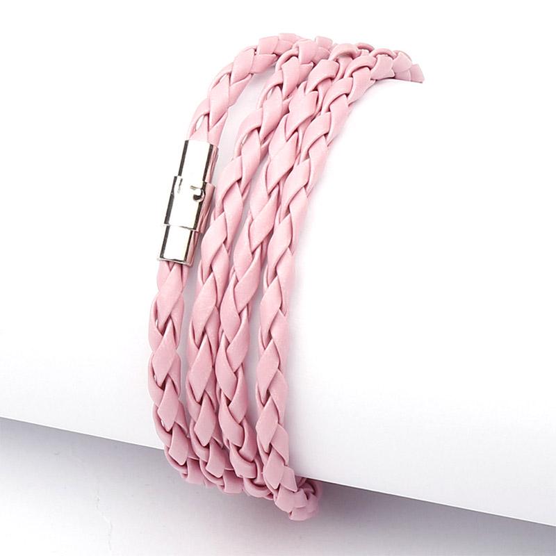 Vogue Женский ручной работы модный кожаный плетеный браслет-манжета унисекс мужской браслет