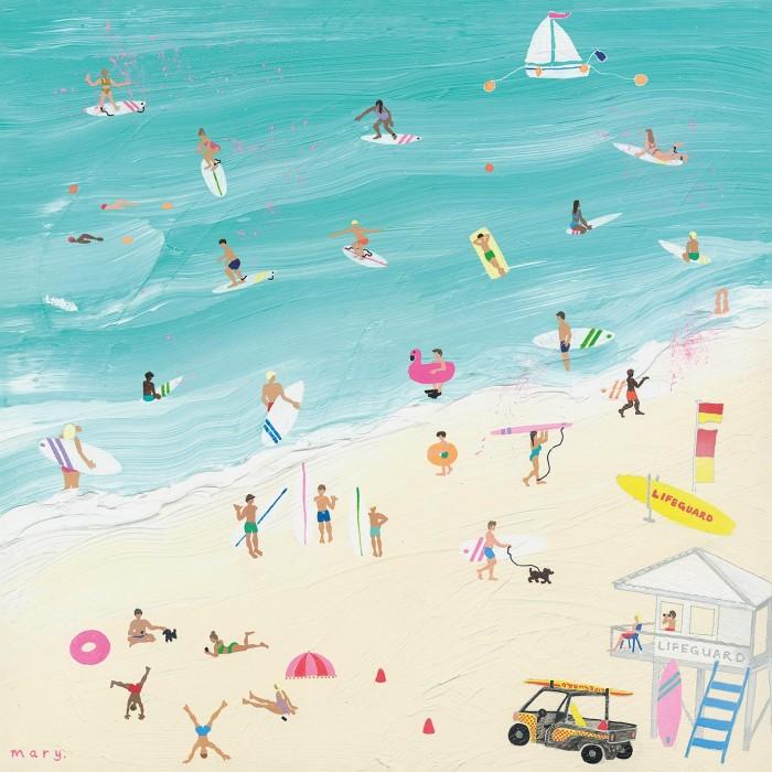 Mary Donald SurfÂ´s Up Australia Canvas Print