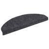 VidaXL Self-adhesive Stair Treads 15 Pieces 65 X 21 X 4 Cm Dark Grey Semi-round Large 132697