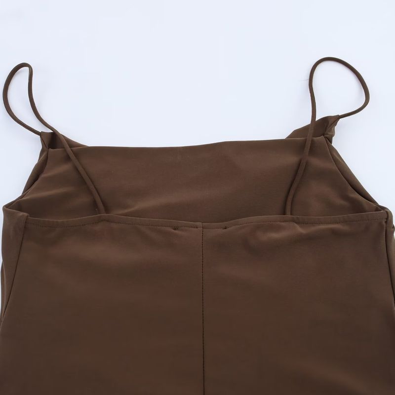 Kaslead New Women Clothes Western Style Pleat Decoration Sleeveless Midi Dress 1165016 300