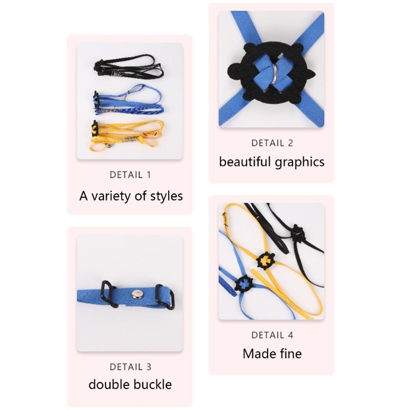 Поводок для рептилий, регулируемая тяговая веревка для черепахи, ящерицы, бородатого дракона, аксессуары, мягкие и безопасные для маленьких