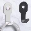 4pcs Sturdy Stainless Steel Wall Hook for Bathroom Kitchen Bedroom Office Easy Installation with Screws and Adhesive