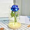 Artificial Rose Flowers Eternal Rose with LED Light Realistic Looking Battery Powered Simulation Rose Flower Holiday Gifts