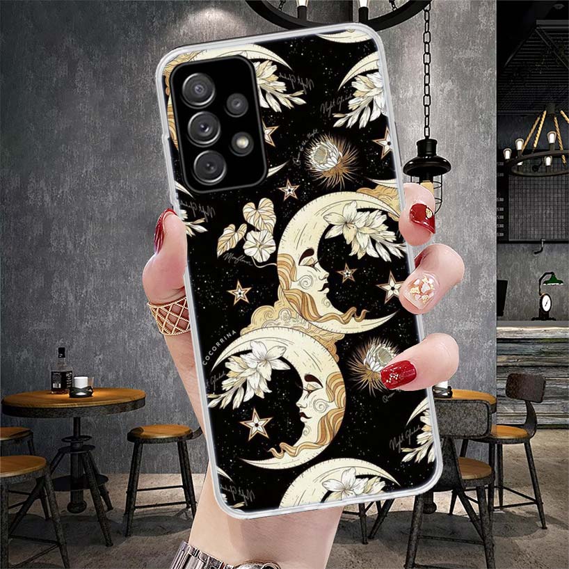 Смешной Чехол для Телефона с Лицом Солнца и Луны Мягкий Для Samsung Galaxy S22 S23 S24 S25 Edge S26 Ultra S20 FE S21 Plus + Fundas Coque Galaxy S20
