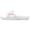 Lightweight Tie-Dye Printed Slide Sandals Classic Bleach Dye Slides 'White Pink'
