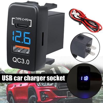 12 В автомобильное зарядное устройство USB C PD порты телефон быстрая зарядка QC3.0 автомобильный адаптер телефон автомобильный прикуриватель зарядное устройство для Toyota L3I5