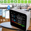 9 In1 CO2 Meter Air Quality Monitor APP BT Carbon Dioxide Detector TVOC HCHO PM2.5 PM1.0 PM10 Temperature Humidity CO2 Sensor