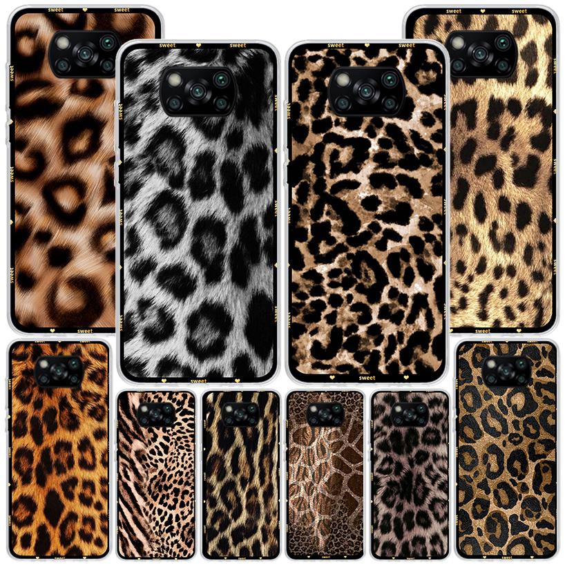 Animal Leopard Print Phnoe Case for Xiaomi Poco X5 X6 X7 Pro X4 Gt F7 Ultra M8 M7 Redmi 15C 15 13C 13 12C 12 Unique Cover Coque