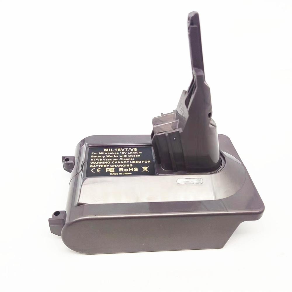 Адаптер-переходник для аккумулятора Milwaukee M18 Li-Ion для преобразования в для Dyson V7 V8