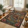 Butterfly Theme Crystal Velvet Rug Personalized Custom Name Text Soft Floor Mat Home Decor