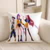 KPop Demon Hunters  Super cute cartoon girl on pillowcase: diverse expressions and shapes, fashionable home decoration