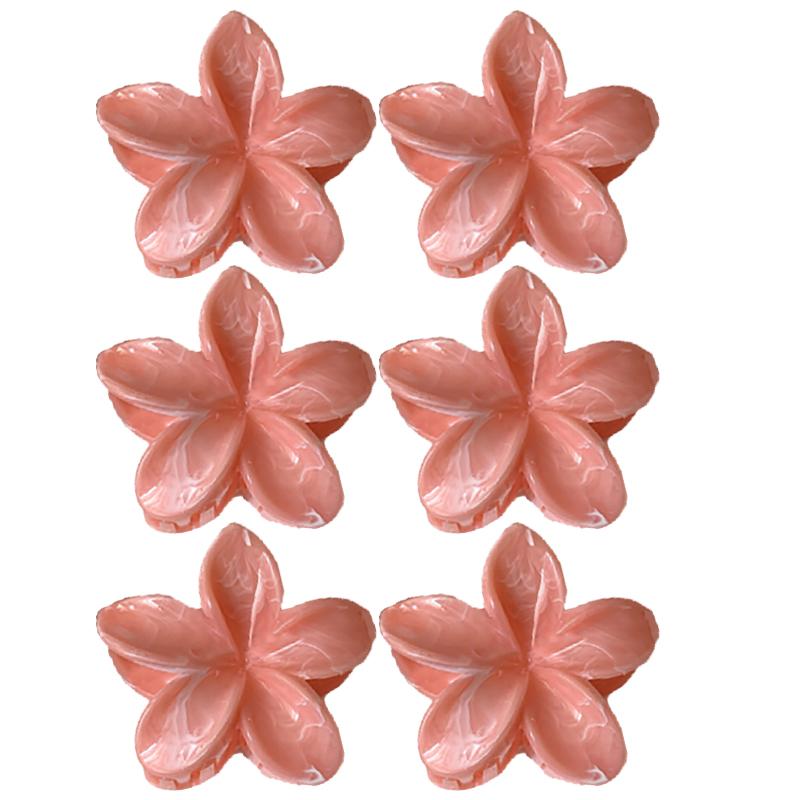 Gradient Frangipani Hair Clip Female Versatile Sweet Resort Fairy Shark Clip Vintage Hair Accessories
