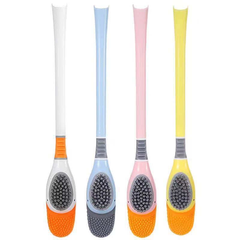 Silicone Duck Toilet Brush Set, Wall-Mounted, No Dead Angles