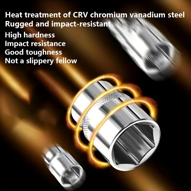 Набор инструментов для ремонта автомобилей премиум-класса из 46 предметов - набор из хром-ванадиевой стали с высоким крутящим моментом для обслуживания автомобилей, велосипедов и мотоциклов