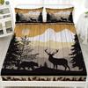 Матрас Ретро Олень 3D Цифровая Печать Наволочка Покрывало Трехпредметный Домашний Текстиль