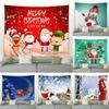 Snowman Christmas Tree Tapestry Christmas Wall Decor Background Fabric Home Decor Christmas Tapestry Tapeçaria De Natal