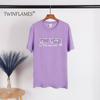 Letter Printed T Shirt Women  Summer Chic Tees Cotton Elegant Clothes Loose Casual Pullover Tops